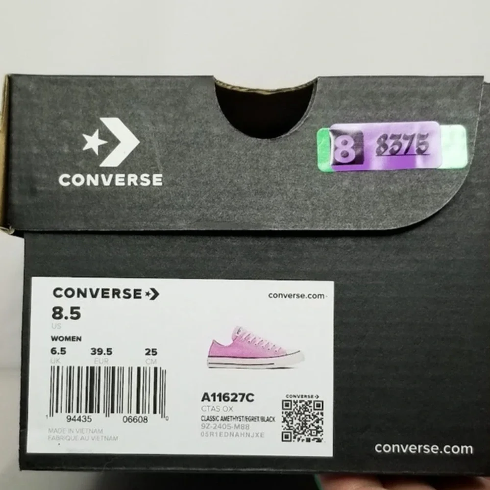 Converse CTAS Oxford Sneakers Brand New Women's Size 8.5 Amethyst A11627C NWT - Picture 7 of 7